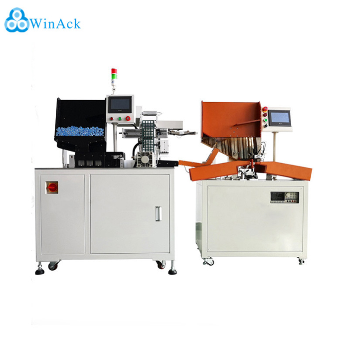 Donut Label Sticking Machine Connecting With Cylindrical Battery Sorting Machine for Battery Pack Assembly