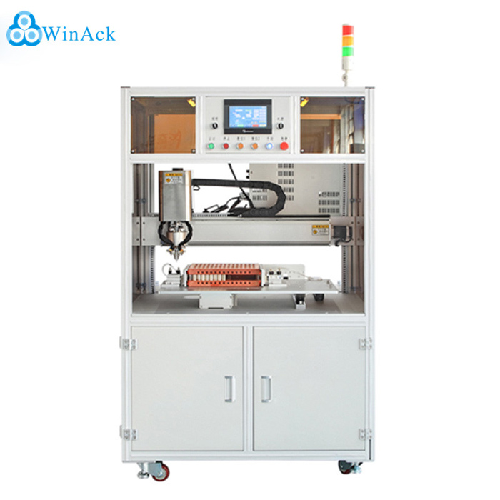 Single-side Automatic Rotary Numerical Control Spot Welding Machine Tab Welder for Cylindrical Battery Pack line